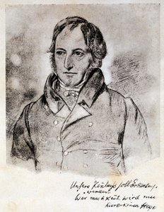 ゲオルク・ヴィルヘルム・フリードリヒ・ヘーゲル（1770-1831）の肖像。G.ヘンゼルのデッサンに基づくエングレーヴィング。