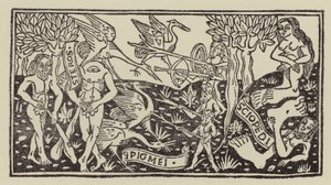インドの素晴らしい男性と怪物 (木版画) 作： (after) Italian School
