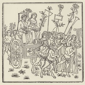 戦車を引く行列（木版画） 作： (after) Italian School