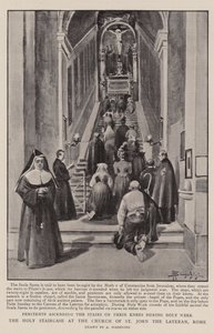 ローマの聖ヨハネ・ラテラン教会の聖階段(リトグラフ) 作： (after) Italian School