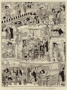 日本の芸術家が描いたイギリスのクリスマス（エングレービング 作： (after) Japanese School