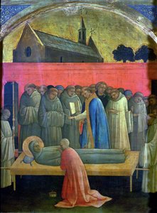 聖フランシスの死（パネルに油彩） 作： (c.1370 1425) Lorenzo Monaco
