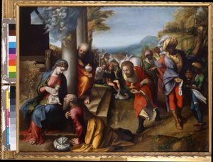マギの崇拝 作： (c.1489 1534) Correggio