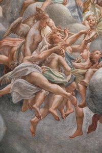 楽器を演奏するアングル、3660852の詳細 作： (c.1489 1534) Correggio