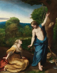 Noli me tangere、c.1525（パネルに油彩） 作： (c.1489 1534) Correggio