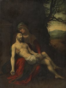 ピエタ 1520-30年頃 （パネルに油彩 作： follower of Correggio