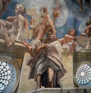 エフェベス、「聖母被昇天」の細部 作： (c.1489 1534) Correggio