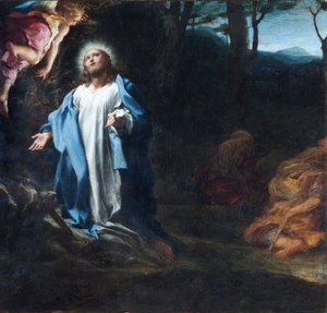 庭の苦悩、1520年代半ば（パネルに油彩） 作： (c.1489 1534) Correggio