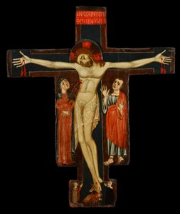 十字架、1200年代後半（パネル上のテンペラ） 作： (studio) Master of the Magdalene Altarpiece