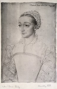マルグリット・ド・フランス（1523-74）（紙に鉛筆）