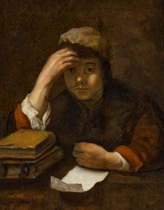 読書する少年（油彩・キャンバス） 作： (studio of) Rembrandt Harmensz. van Rijn