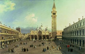 ヴェネツィアサンマルコ広場、1730年〜35年頃 作： Giovanni Antonio Canal