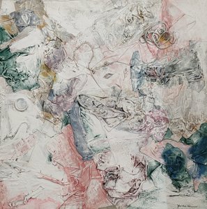 G.C.Riccardi, Composizione n.1, 1998, Gemischte Technik, 125x125, Arpino, Stiftung Umberto Mastroianni, Italy.