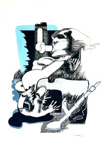 G.C.Riccardi, Proposta e Stop, 1974, 紙本、40x70, イタリア. 作： Gian Carlo Riccardi