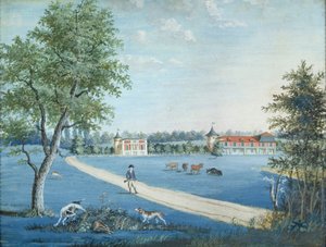 レインシー公園での狩猟、1754-93年 作： 1717 1806 Carmontelle