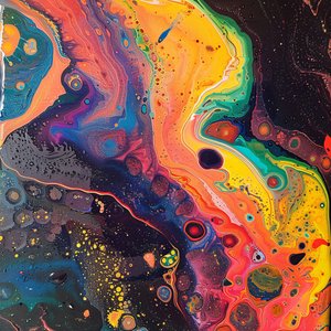 近代的な油絵、壁の寝室の装飾のためのキャンバスの荒いペンキのブラシのストローク 作： F. Abderrahim