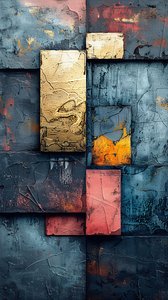 オンライン壁の芸術の印刷物 ：装飾を掛けるための幾何学的な形の絵画パターン 作： F. Abderrahim