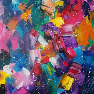 版画のための壁の芸術の装飾 ：モダンな抽象画 作： F. Abderrahim