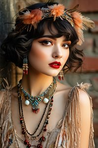 フェスティバルの美女 1920年代｜ホール・ホテルの壁飾り - コピー商品 作： F. Abderrahim