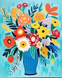 マティスのインスピレーション 花瓶の花｜フラワーアート プリント 壁飾り