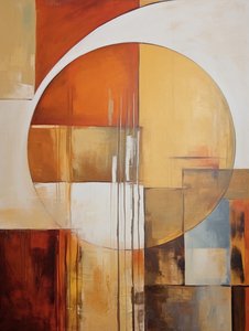 抽象的な図面: 円形, 壁掛けアート, オンラインプリント 作： F. Abderrahim