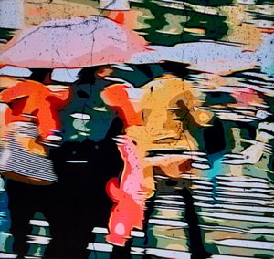 都会の雨