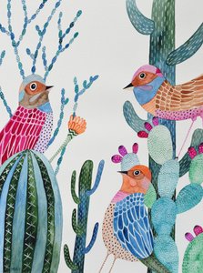 飢えた鳥たち 作： Marys Watercolors
