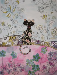 黒い子猫 作： Marys Watercolors