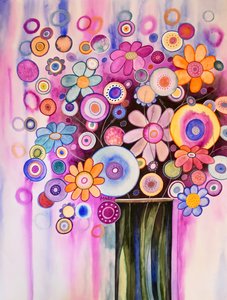 ファンタジーの花 作： Marys Watercolors
