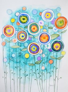 抽象的な花 作： Marys Watercolors