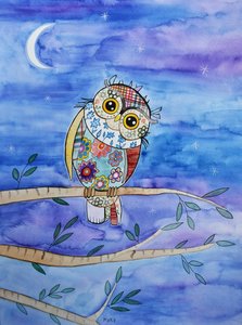 小フクロウ 作： Marys Watercolors