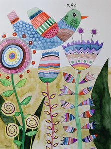 クレイジーバード 作： Marys Watercolors