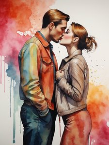 ポップアート・キス W62 作： Mario Witt