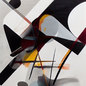 表現力豊かなブラシ、抽象的な形のアート、創造的なデザイン、リビングルームの壁の装飾 作： ファフタリ・アブデラヒム