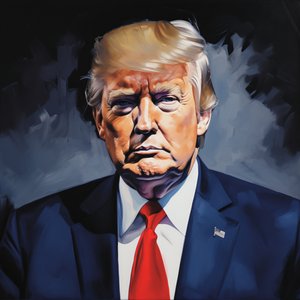 アクリル ドナルド トランプ政治芸術絵画販売、壁の装飾の印刷物 作： ファフタリ・アブデラヒム