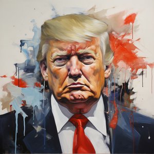 ドナルド・トランプ ポップアート キャンバス プリント 額装 木製 モダン キャンバス ウォールアート 作： ファフタリ・アブデラヒム