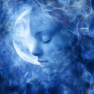 白い背景で隔離された壮大なSelene Moonのささやき、壁の家の装飾 作： ファフタリ・アブデラヒム