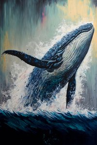 抽象的なザトウクジラのブリーチング、ウォールアート｜オンデマンド印刷 作： ファフタリ・アブデラヒム