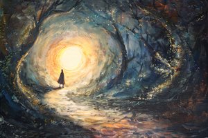 太陽に向かって, 抽象画, 壁掛けアート オンデマンド印刷 作： ファフタリ・アブデラヒム