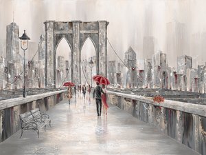 バラ、ブルックリン橋 作： Isabella Karolewicz