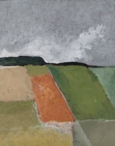 丘陵地帯の森林 作： M. Vet