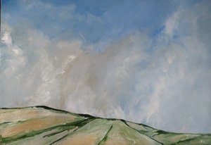 丘の上の風と雲 作： M. Vet