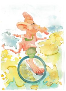 自転車に乗ったネズミ