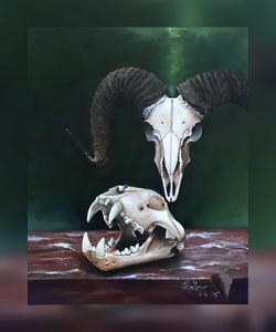 死を想え（動物の頭蓋骨の習作）