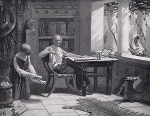 Xenophonが彼の歴史を口述する、「ハッチンソンの国家の歴史」、1915年からの実例 作： A.C. Weatherstone