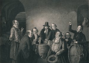 「ワイン委員会」、19 世紀半ば。 作： AH Payne