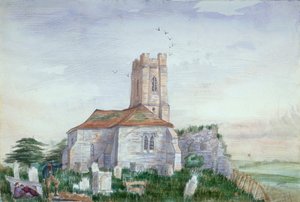聖ニコラス教会、プラムステッド、ケント、c1800 作： AY