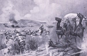 アフタープレトリアからのイラスト、ブッフェルスポールトでの船団への攻撃：ゲリラ戦争、1902
