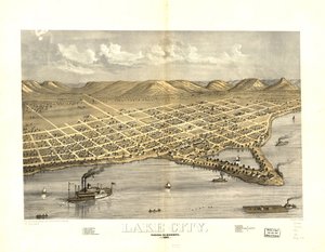 1867年、ミネソタ州ワバシャ郡レイク・シティ。LOC 73693454