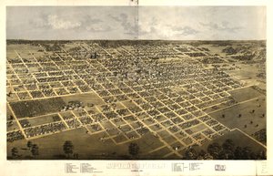 1867年イリノイ州スプリングフィールド。 作： A.; Chicago Lithographing Co. Ruger